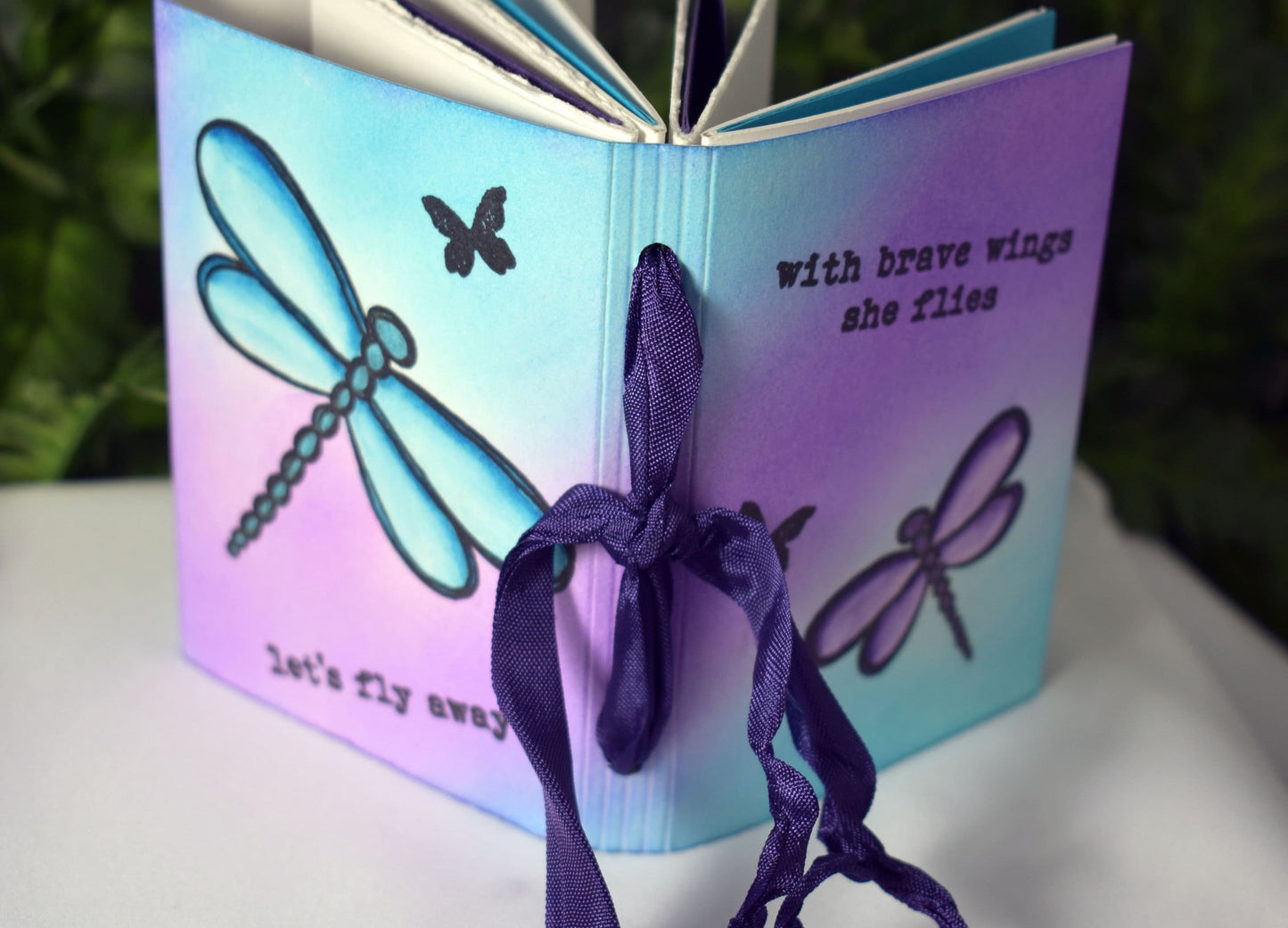 Handmade Dragonfly Mixed Media Travel Journal
