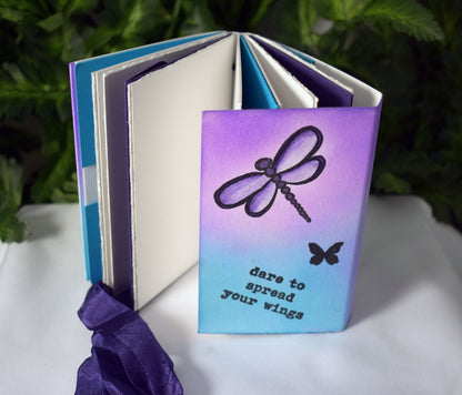 Handmade Dragonfly Mixed Media Travel Journal