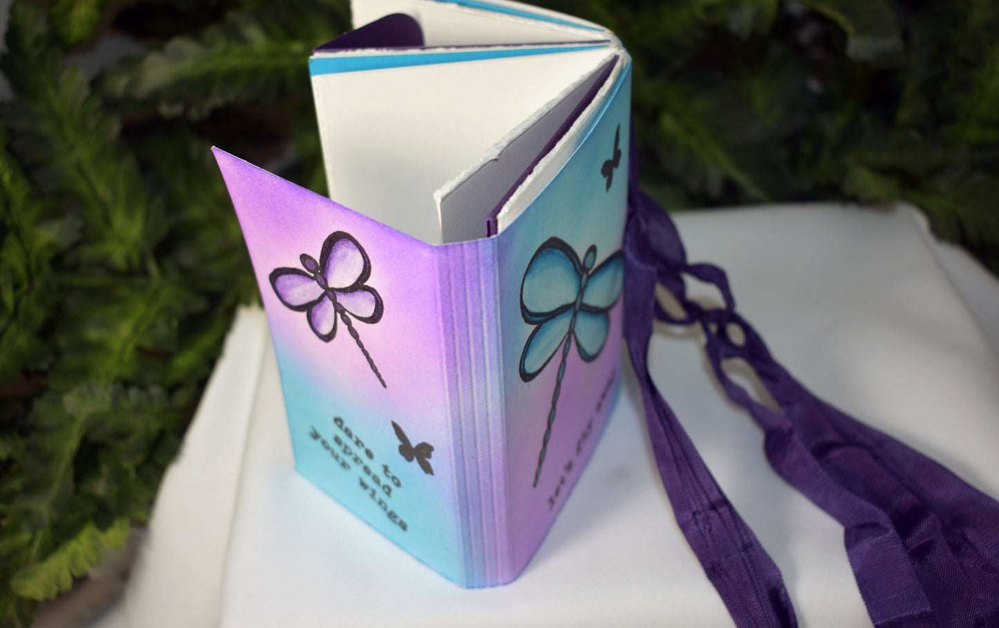 Handmade Dragonfly Mixed Media Travel Journal