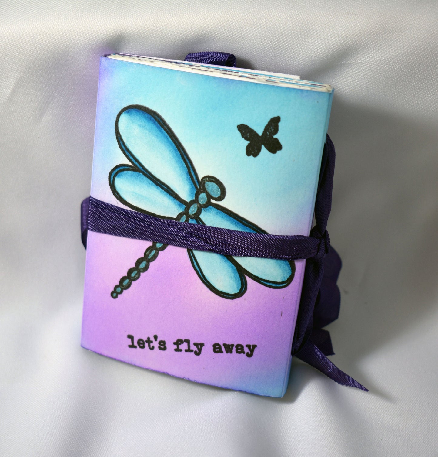 Handmade Dragonfly Mixed Media Travel Journal