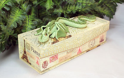 Handmade Green Dragon on Pencil Box